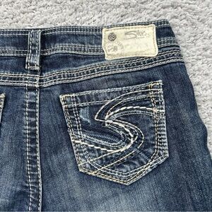 Silver Jeans Womens 26 Twisted Capri Low Rise Regular Wash Pedal Pushers Casual